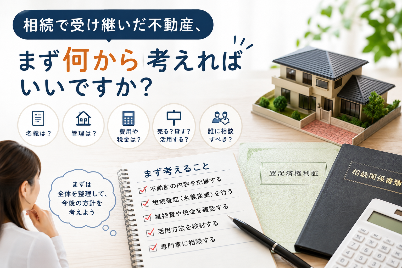 相続で受け継いだ不動産、まず何から考えればいいですか?